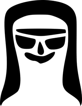 black ghost icon vector