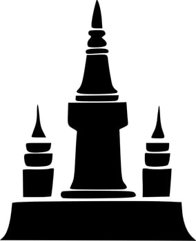 black temple icon vector