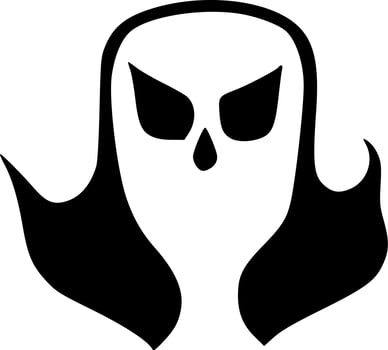 black ghost icon vector