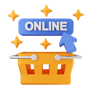 3d shopping basket online shop png
