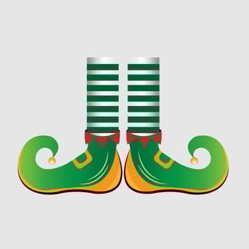 Christmas Cartoon Elf's Legs vector