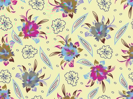 Floral Design. Seamless Pattern. Textile Background vector