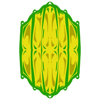 Illustration of a green lantern with a yellow flame on the theme of Ramadan, Eid al-Fitr and Eid al-Adha vector