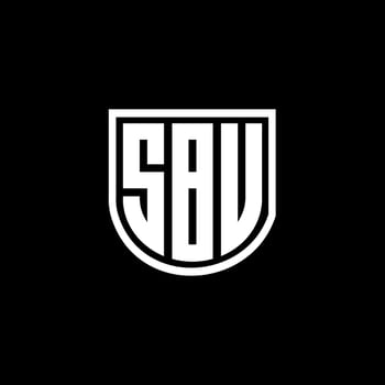 SBU letter logo design in illustration. Vector logo, calligraphy designs for logo, Poster, Invitation, etc.