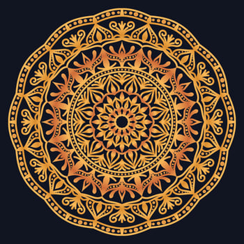 Decorative elements luxury ornament pattern gradient mandala design vector