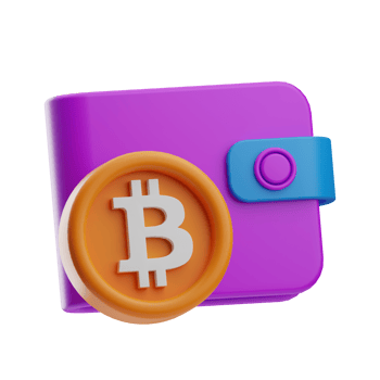 3D Illustration Bitcoin Cryptocurrency digital wallet png
