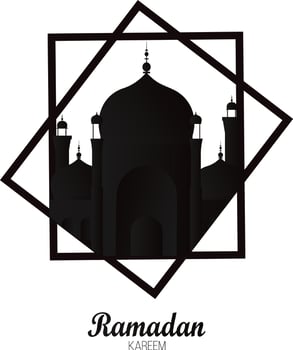 Ramadan Kareem greeting beautiful banner islamic background - Vector