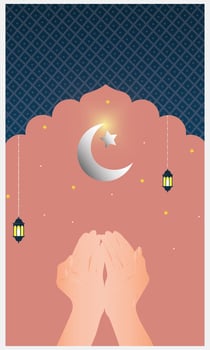PrintRamadan Kareem of invitations design paper cut islamic. Ramadan Kareem beautiful creative greeting card for the celebration of Muslim community festival - Vector