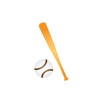 Cute funny baseball bat and balll cartoon kawaii character icon Isolated vector