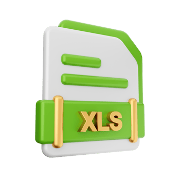 3d file xls format icon illustration png
