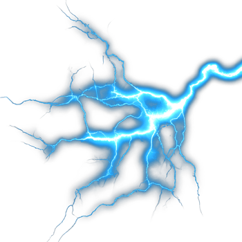 illustration of lightning strike. lightning bolt close up. thunder storm background. . png