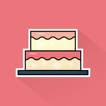 Illustration of Cake in Flat Design vector