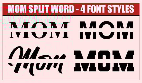 Mom Split Word.eps vector