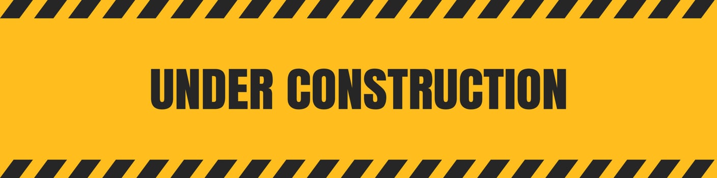 under construction background. under construction sign background with black and yellow stripes. black and yellow stripes warning caution sign. vector