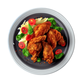 Southern fried chicken, fried chicken png transparent background