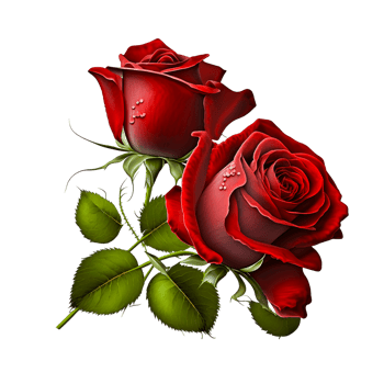 Orignal Nature Beautifull Red Rose Flower With Green Leaf png
