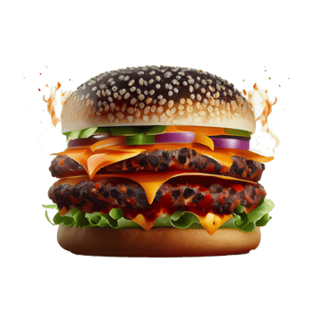 Tasty Hamburger on transparent background png