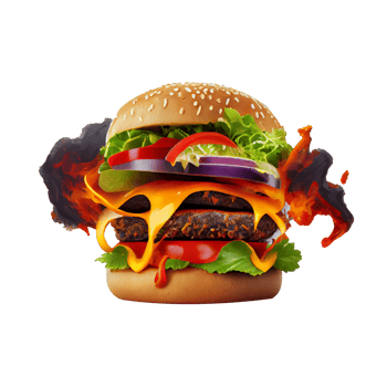 Free Tasty Hamburger on transparent background png