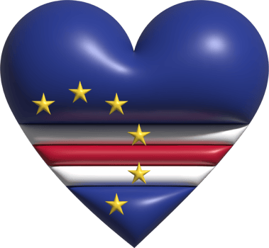 Cape Verde flag heart 3D. png