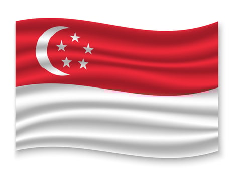 3D Waving Flag  . Vector illustration