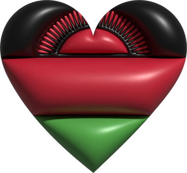 Malawi flag heart 3D. png