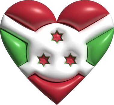 Burundi flag heart 3D. png