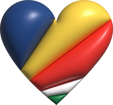 Seychelles flag heart 3D. png