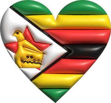 Zimbabwe flag heart 3D. png