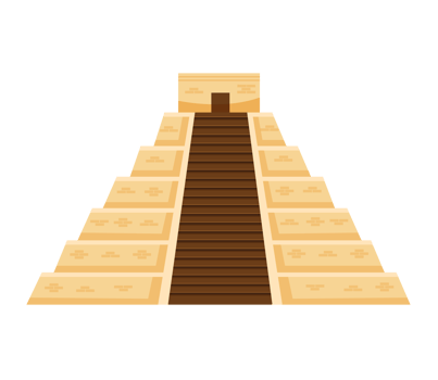 Aztec Pyramid famous landmark png