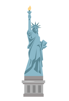 The Statue of Liberty. famous landmark png