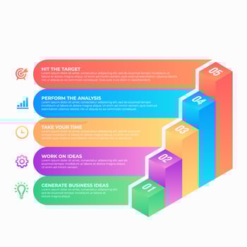Business Infographic Template, Process Diagram, Workflow, Items List, Steps, Options vector