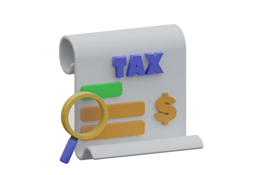 Tax financial report analytics concept 3d illustration. png