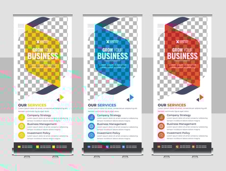 Corporate Roll Up Banner Template vector