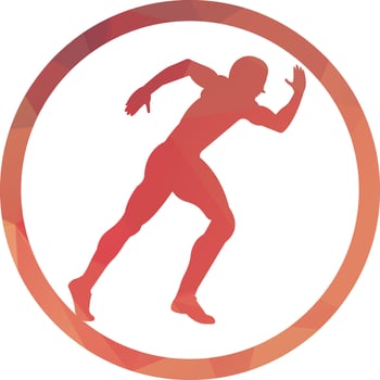 Physiotherapy treatment design template vector with people run. Colorful vector health. Physiotherapy clinic logo. Physiotherapy logo
