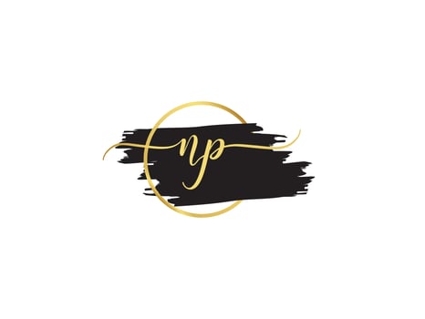 Abstract Np Logo Icon, Luxury NP Signature Business Logo Letter vector