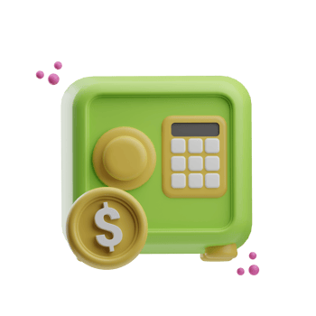 Finance And Business, safety box assets, 3D Icon Illustration png
