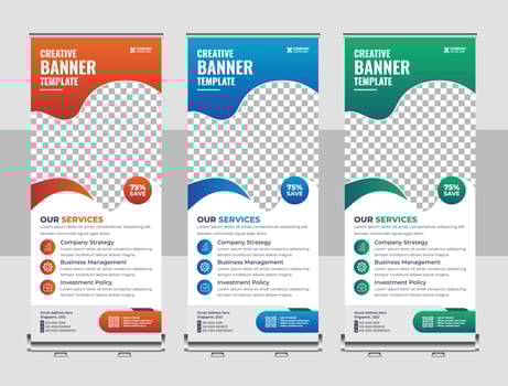 Corporate Roll Up Banner Template vector