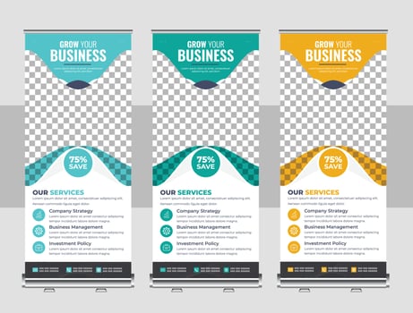 Corporate Roll Up Banner Template vector