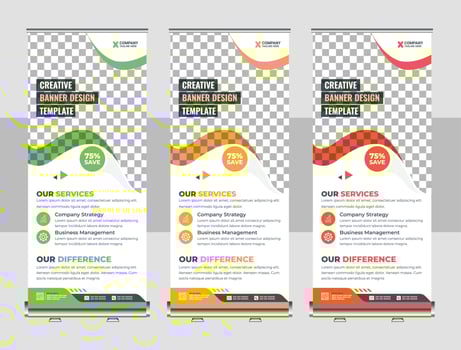 Corporate Roll Up Banner Template vector