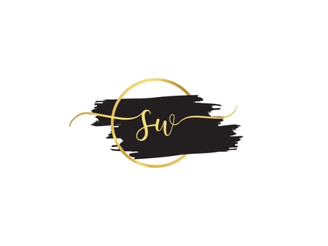 Signature Letter Sw Logo, Clothing SW Logo Letter Vector Art