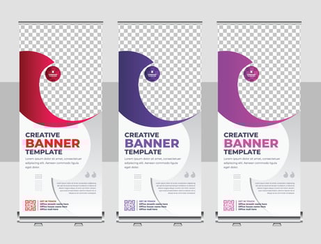 Corporate Roll Up Banner Template vector