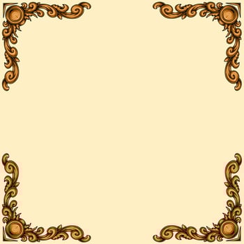 Classic style frame design with exquisite engraving and luxury vector