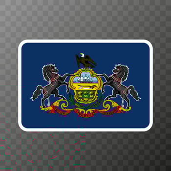 Pennsylvania state flag. Vector illustration.