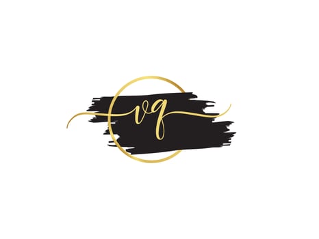 Creative Vq Signature Logo, Unique VQ Logo Letter Design For Shop vector