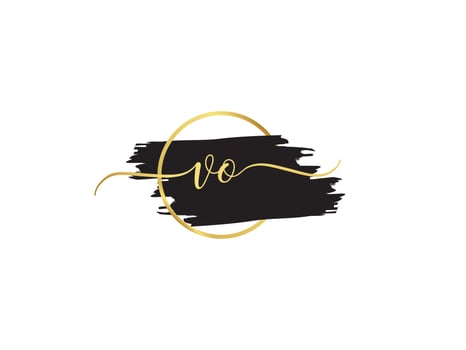 Creative Vo Signature Logo, Unique VO Logo Letter Design For Shop vector