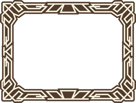 Abstract golden luxury frame. Horizontal decorative ornate frame. Vintage abstract elegant borders. PNG with transparent background