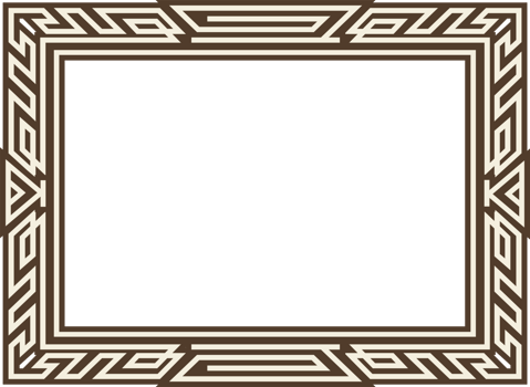 Abstract golden luxury frame. Horizontal decorative ornate frame. Vintage abstract elegant borders. PNG with transparent background