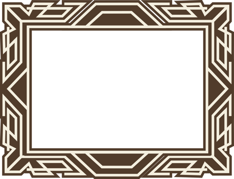 Abstract golden luxury frame. Horizontal decorative ornate frame. Vintage abstract elegant borders. PNG with transparent background