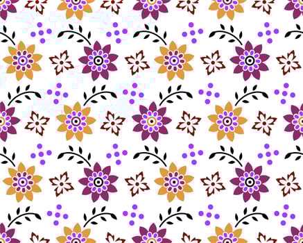 Textile print design fine illustration seamless beautiful art vector
