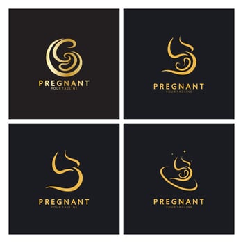 Pregnant template vector icon